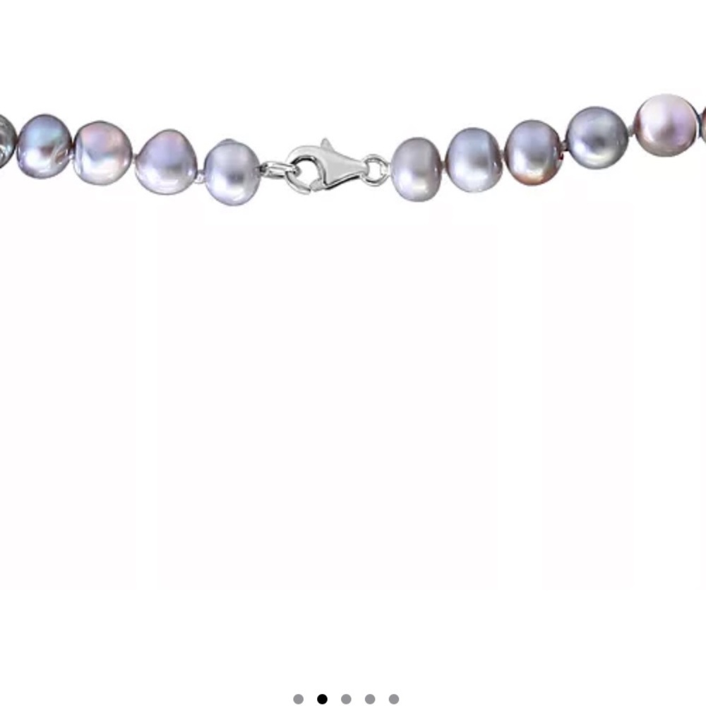 Effy Silver/Gray Cultured Freshwater Pearl Necklace Classic 18" Strand Design - Picture 4 of 5